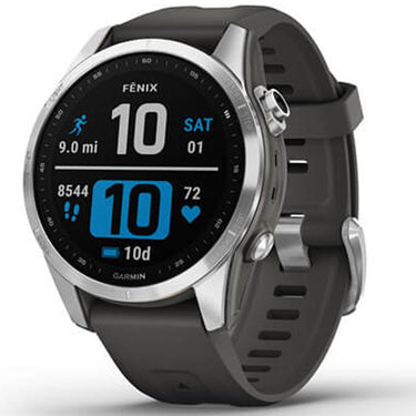 Garmin 010-02539-00 Fenix 7S Smartwatch, Silver w/ Accessories Bundle