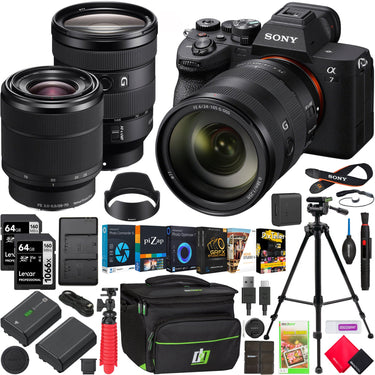 Sony a7 IV Mirrorless Full Frame Camera 2 Lens Kit 28-70mm + 24-105mm F4 G Bundle