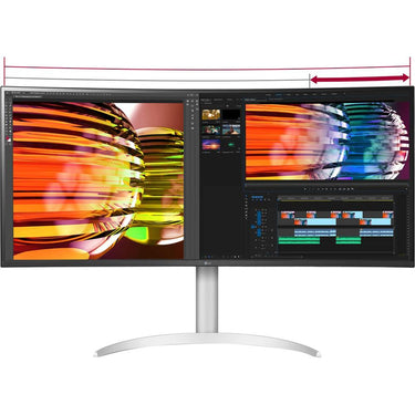 LG 38WP85C-W 38" Curved 21:9 UltraWide QHD 3840x1600 PC Monitor - Open Box