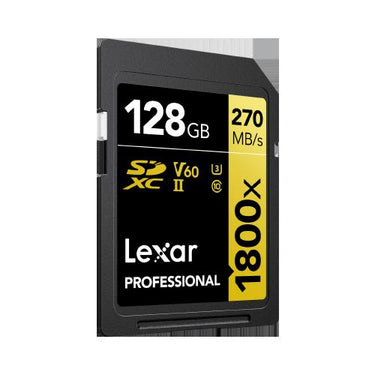 Lexar Professional 1800x SDXC UHS-II Card GOLD Series 128GB 2-Pack