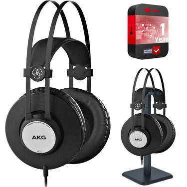 AKG Pro Audio K72 Closed-Back Studio Headphones + Warranty Bundle