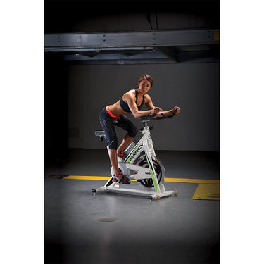 Marcy NSP-122 Deluxe Club Revolution Cycle - White/Green + Massage Gun Bundle