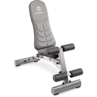 Marcy SB-10100 Deluxe Foldable Weight/Exercise Bench, Black + Massage Gun Bundle