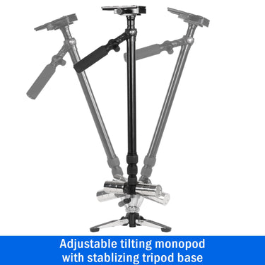 Vivitar Professional 59" Telescopic Photo/Video Stabilizer, Weighted Tripod Base, Red