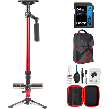 Vivitar Professional 59" Photo/Video Stabilizer, Weighted Tripod Base +Accessories Kit