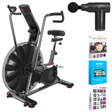 Schwinn Octane Fitness Airdyne Pro Exercize Bike + Massage Gun Bundle
