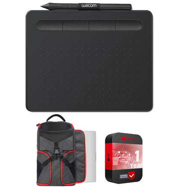 Wacom Intuos Creative Pen Tablet - Small, Black + 1 Year Protection Pack
