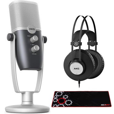 AKG Ara Two-Pattern USB Condenser Microphone + K72 Studio Headphone Bundle