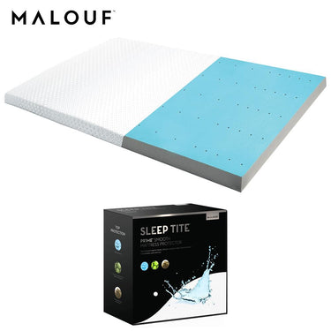 Malouf IS25FF30CCBT CarbonCool LT + OmniPhase Mattress Topper Full w/Mattress Protector