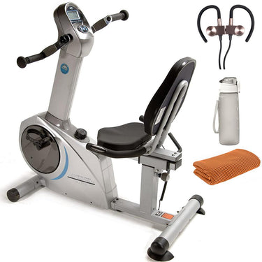 Stamina Elite Total Body Recumbent Bike with Earbuds Bundle