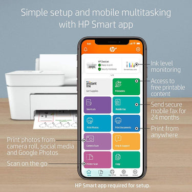Hewlett Packard DeskJet 4155e All-in-One Printer, White (26Q90A#B1H)