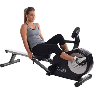 Stamina Avari A150-335 Conversion II Rower/Recumbent Bike, Black + Massage Gun Bundle