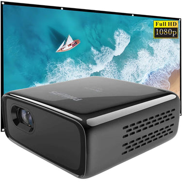 Philips PicoPix Micro Portable Wireless DLP Projector w/ 120" Projector Screen