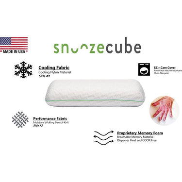 I Love Pillow Snoozecube Sleeping Pillow - Queen (White) - SC13-AV 1DS