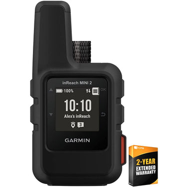 Garmin inReach Mini 2 Portable Satellite GPS Navigator (Black) w/ Warranty Bundle
