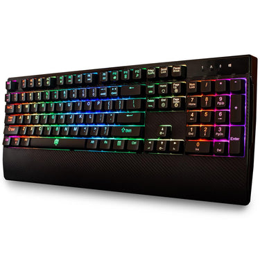 Deco Gear Mechanical Gaming Keyboard, RGB Back Lighting, Black w/ Microphone Bundle