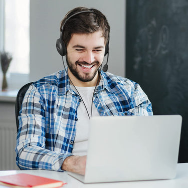 Audio-Technica ATH-102USB Dual-Ear USB Computer Headset, Black