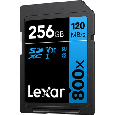 Lexar 256GB High-Performance 800x UHS-I SDHC Memory Card BLUE with Reader Bundle