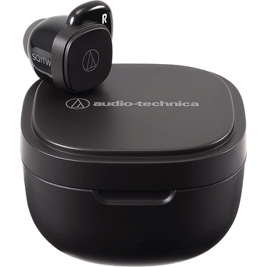 Audio-Technica ATH-SQ1TW Wireless Earbuds with Charging Case, Black
