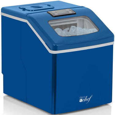 Deco Chef Countertop Portable Ice Maker 40 lb/Day Blue with Extended Warranty