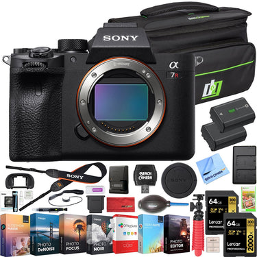 Sony a7R IV Alpha Mirrorless 4K Camera + Deco Gear Case Extra Battery Kit Bundle