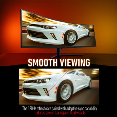 Deco Gear 49" Curved Ultrawide 5K Monitor, 5120x1440, 120Hz, 101% NTSC, 100% sRGB, 3-Pack