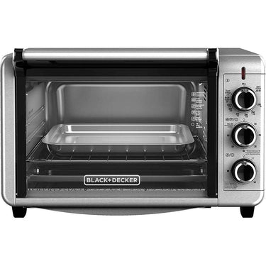 Black & Decker TO3210SSD 6-Slice Convection Countertop Toaster Oven, Silver - Open Box