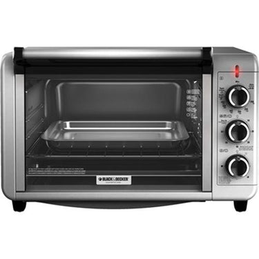 Black & Decker TO3210SSD 6-Slice Convection Countertop Toaster Oven, Silver - Open Box