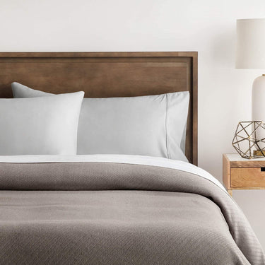 Malouf 600 Thread Count Cotton Blend Pillowcase, Queen - Ash (MA06KKASCC)