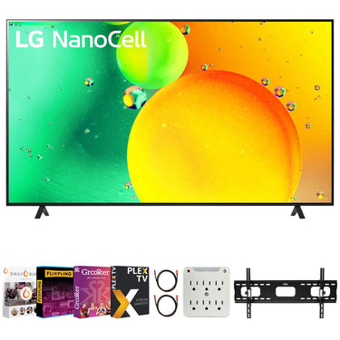 LG 55NANO75UQA 55" HDR 4K UHD Smart NanoCell LED TV + Movies Streaming Pack