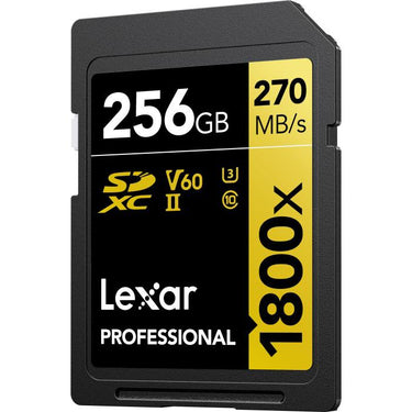 Lexar Professional 1800x SDXC UHS-II Card GOLD Series 256GB - (3-Pack)