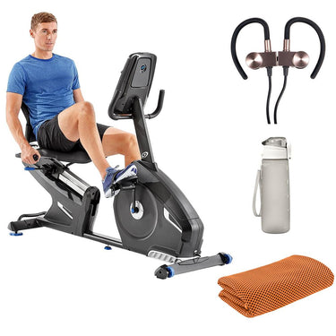 Nautilus R616 Recumbent Stationary Exercise Bike 100670 + Wireless Sport Earbuds