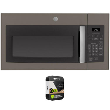 GE 1.6 Cu. Ft. Over-the-Range Microwave Oven Slate with 2 Year Extended Warranty