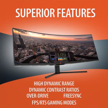 Deco Gear 43" Curved LED 3840x1200 32:10 120Hz FreeSync 4ms Gaming Monitor - Refurbished