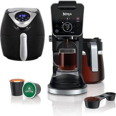 Ninja DualBrew Pro Specialty Coffee Maker (Refurbished) with Bonus Deco Chef Air Fryer