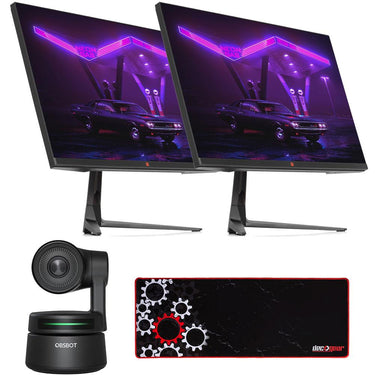 Deco Gear 25" Ultrawide LED TN Gaming Monitor, 280 Hz Bundle with OBSBOT Tiny-AI Webcam