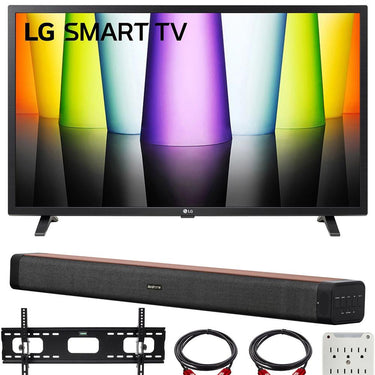 LG 32LQ630BPUA 32" HDR Smart LCD HD TV with Deco Home Soundbar Bundle