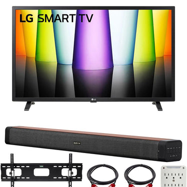 LG 32LQ630BPUA 32" HDR Smart LCD HD TV with Deco Home Soundbar Bundle