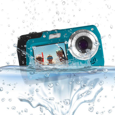 Minolta 48 MP Dual Screen 2.7K Ultra HD Waterproof Digital Camera - MN40WP-BL - Open Box
