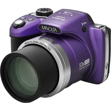 Minolta Pro Shot 16MP Digital Camera with 53x Optical Zoom - Purple - Open Box