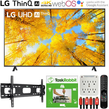 LG UQ7590PUB 75 Inch HDR 4K UHD Smart TV + TaskRabbit Installation Bundle