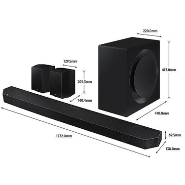 Samsung HW-Q990B 11.1.4ch Soundbar w/ Wireless Dolby Atmos/DTS:X and Rear Speakers, 2022
