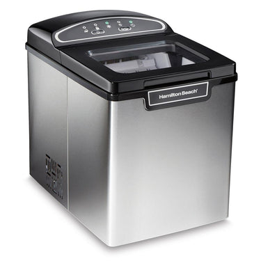 Hamilton Beach Countertop Ice Maker Stainless Steel + 1 Year Extended Warranty