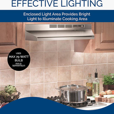 Broan 30" Capable Non-Ducted Under-Cabinet Range Hood - 413004 - Open Box