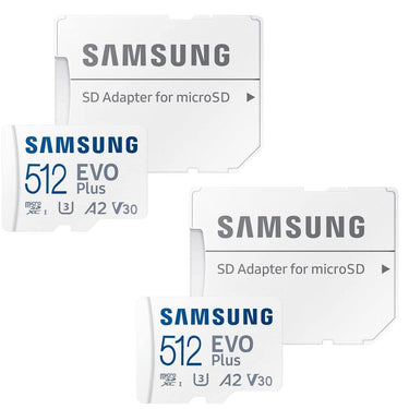 Samsung MB-MC512KA/AM EVO Plus and Adapter microSDXC Memory Card, 512GB - (2-Pack)
