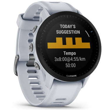 Garmin Forerunner 955 Solar GPS Smartwatch, Whitestone