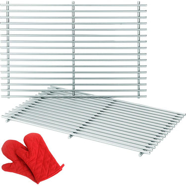 Weber Cooking Grates for Weber Spirit / Genesis Series Grills 2 Pack + Oven Mitt