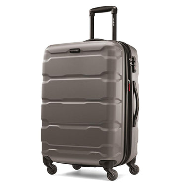 Samsonite Omni Hardside Luggage 24" Spinner Silver + 10pc Luggage Accessory Kit