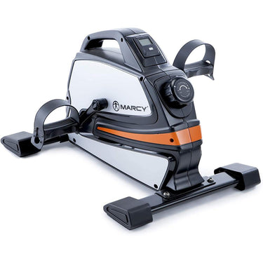 Marcy Portable Magnetic-Mini Cycle, Compact Cardio Exerciser w/ Massage Gun Bundle