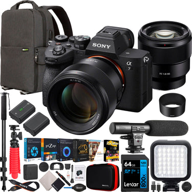 Sony a7 IV Full Frame Mirrorless Camera + 85mm F1.8 E-mount Lens Kit SEL85F18 Bundle